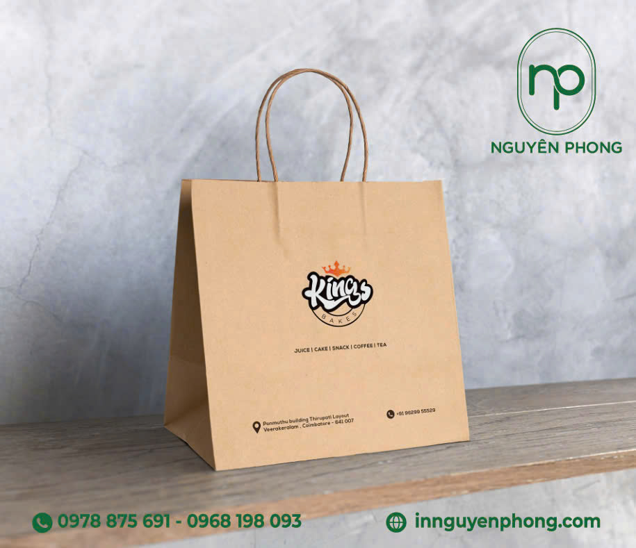 Túi giấy kraft bền bỉ dễ sử dụng